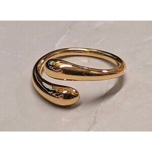 New‎ 14K GF Gold Filled Finger Toe Ring Midi Kiddie Size 3 Bypass Hug Tears Wrap
